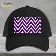 Purple White Large Chevron Novelty License Plate Hat Mesh / Black