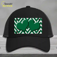 Green White Large Chevron Green Center Hearts Novelty License Plate Hat Mesh / Black