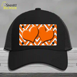 Orange White Large Chevron Orange Center Hearts Novelty License Plate Hat Mesh / Black