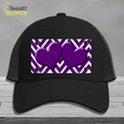 Purple White Large Chevron Purple Center Hearts Novelty License Plate Hat Mesh / Black