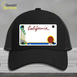 California Palm Trees State Blank Novelty License Plate Hat Mesh / Black