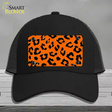 Orange Black Cheetah Novelty License Plate Hat Mesh / Black