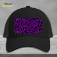 Purple Black Cheetah Novelty License Plate Hat Mesh / Black