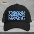 Light Blue Black Cheetah Novelty License Plate Hat Mesh / Black