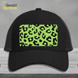 Lime Green Black Cheetah Novelty License Plate Hat Mesh / Black