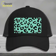 Mint Black Cheetah Novelty License Plate Hat Mesh / Black