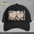 Tan Black Cheetah Tan Center Hearts Novelty License Plate Hat Mesh / Black