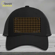 Brown Black Houndstooth Novelty License Plate Hat Mesh / Black