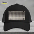 Tan Black Houndstooth Novelty License Plate Hat Mesh / Black