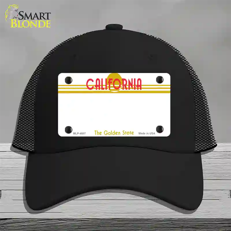 California Golden State Plate State Blank Novelty License Plate Hat Mesh / Black