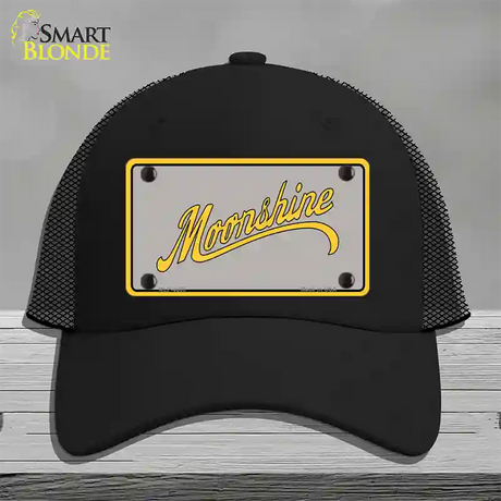 Moonshine Novelty License Plate Hat Mesh / Black