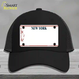 New York State Blank Novelty License Plate Hat Mesh / Black