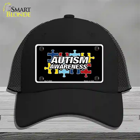 Autism Awareness Novelty License Plate Hat Sign Mesh / Black