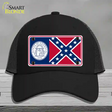 Georgia Confederate State Flag Novelty License Plate Hat Mesh / Black