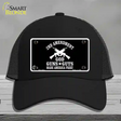 God, Guns, Guts Novelty License Plate Hat Mesh / Black