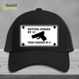 Judged By 12 Carried By 6 Novelty License Plate Hat Mesh / Black