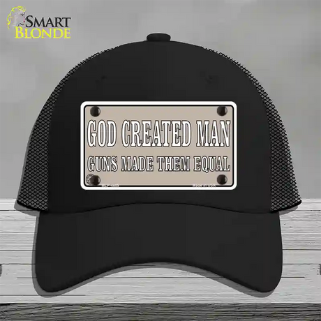 Guns Made Them Equal Novelty License Plate Hat Mesh / Black