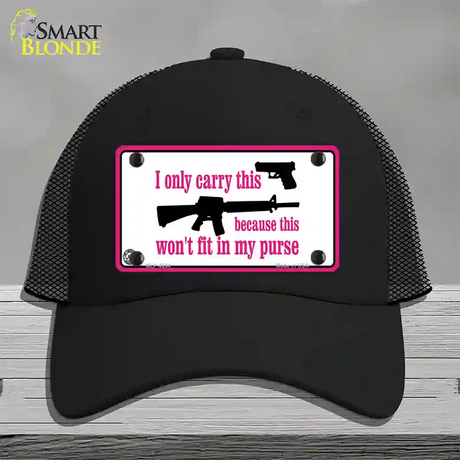 I Carry This Gun Novelty License Plate Hat Mesh / Black