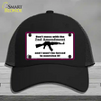 I Wont Be Forced To Use It Novelty License Plate Hat Mesh / Black