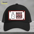 Body Piercing Done Right Novelty License Plate Hat Mesh / Black