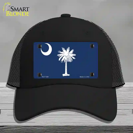 South Carolina State Flag Novelty License Plate Hat Mesh / Black