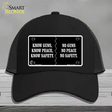 Know Guns, Know Peace, Know Safety Novelty License Plate Hat Mesh / Black