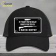 No Bullet No Gun Fear Novelty License Plate Hat Mesh / Black