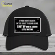 If You Dont Believe In The Right Novelty License Plate Hat Mesh / Black