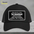 2nd Amendment In Case Politicians Ignore Novelty License Plate Hat Mesh / Black