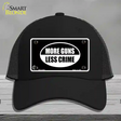 More Guns Less Crime Novelty License Plate Hat Mesh / Black