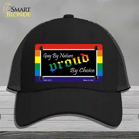 Gay By Nature Novelty License Plate Hat Mesh / Black