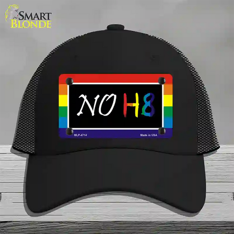 NO H8 Novelty License Plate Hat Mesh / Black