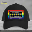 Support Gay Marriage Novelty License Plate Hat Mesh / Black