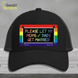 Please Let My Moms And Dads Novelty License Plate Hat Mesh / Black