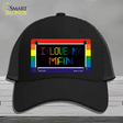 I Love My Man Novelty License Plate Hat Mesh / Black