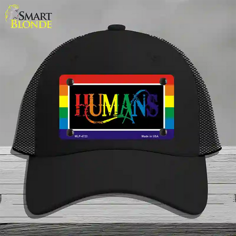 Humans Novelty License Plate Hat Mesh / Black