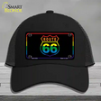 Route 66 Rainbow Flag Novelty License Plate Hat Mesh / Black