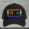 Yes I Am Novelty License Plate Hat Mesh / Black