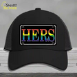 Hers Rainbow Novelty License Plate Hat Mesh / Black