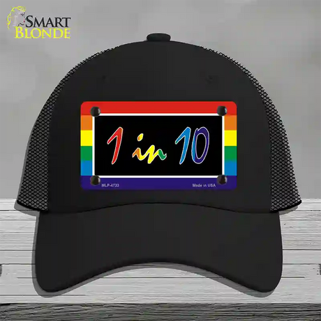 1 In 10 Novelty License Plate Hat Mesh / Black