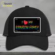 I Love My Rainbow Family Novelty License Plate Hat Mesh / Black