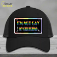 Im Not Gay But My Girlfriend Is Novelty License Plate Hat Mesh / Black