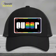 Queer Novelty License Plate Hat Mesh / Black