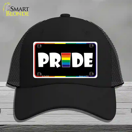 Pride Novelty License Plate Hat Mesh / Black