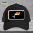 Dolphin Novelty License Plate Hat Mesh / Black