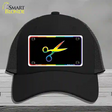 Scissors Novelty License Plate Hat Mesh / Black