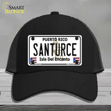 Santurce Puerto Rico Novelty License Plate Hat Mesh / Black