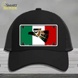 Made In Mexico Flag Novelty License Plate Hat Mesh / Black