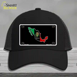 Mexico Outline Novelty License Plate Hat Mesh / Black