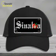 Sinaloa Black Novelty License Plate Hat Mesh / Black